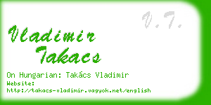 vladimir takacs business card