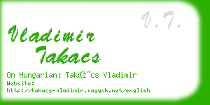 vladimir takacs business card